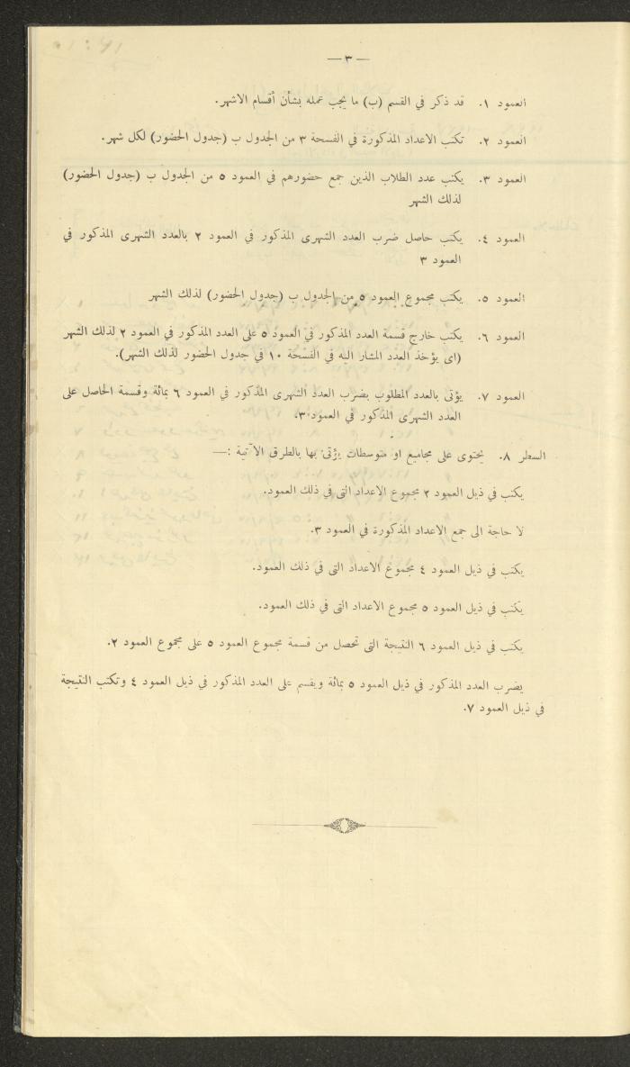 Student Attendance Record, Deir Dibwan School, 1937-1938
