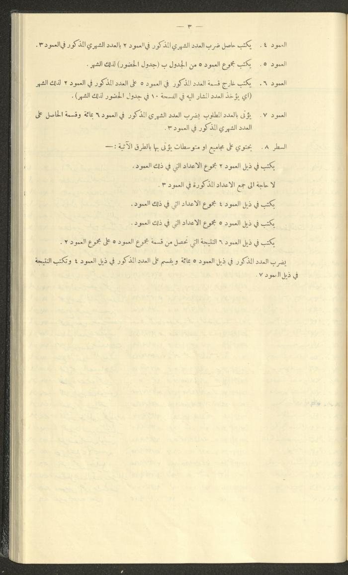 جداول حضور طلاب، مدرسة دير دبوان، 1942-1943
