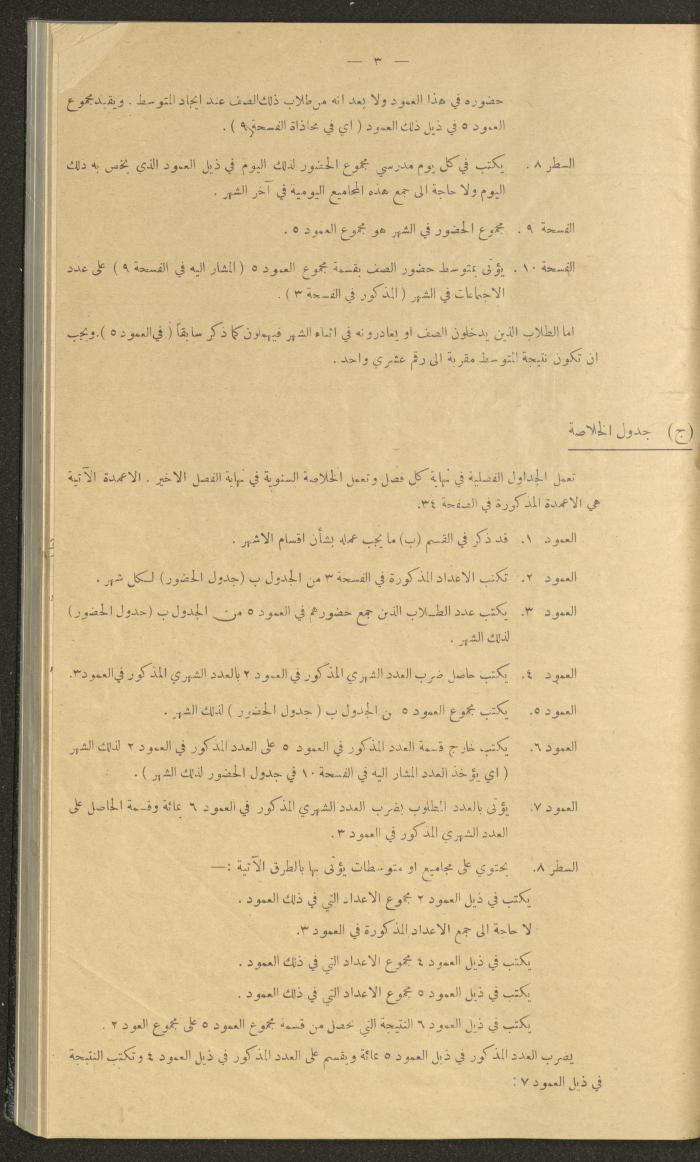 Student Attendance Record, Deir Dibwan School,1942-1943