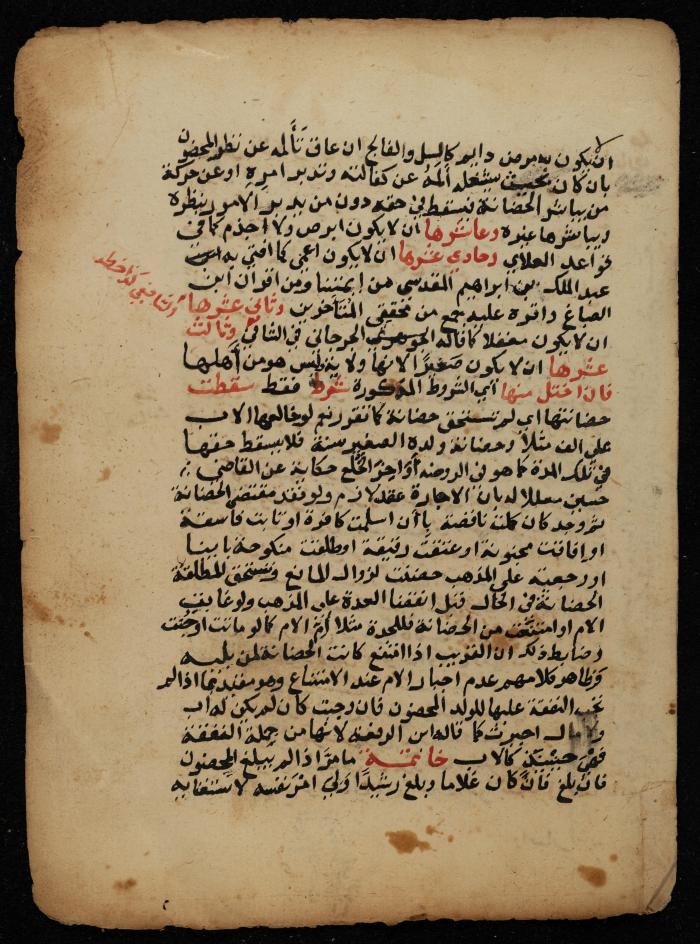 مخطوطة حول  نظام البيع والشراء في الإسلام، أواخر القرن الثامن عشر