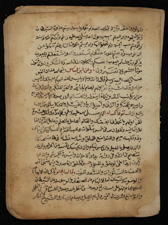 A Manuscript on Prophetic Hadiths, 1728
