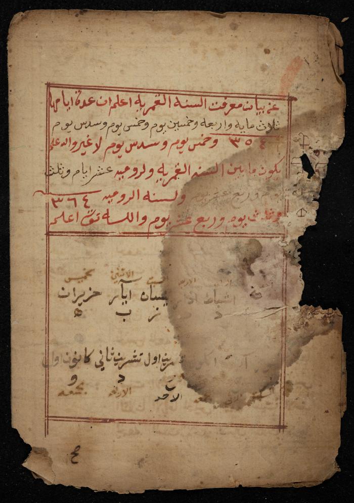 صفحتان من مخطوطة في السحر، القرن التاسع عشر