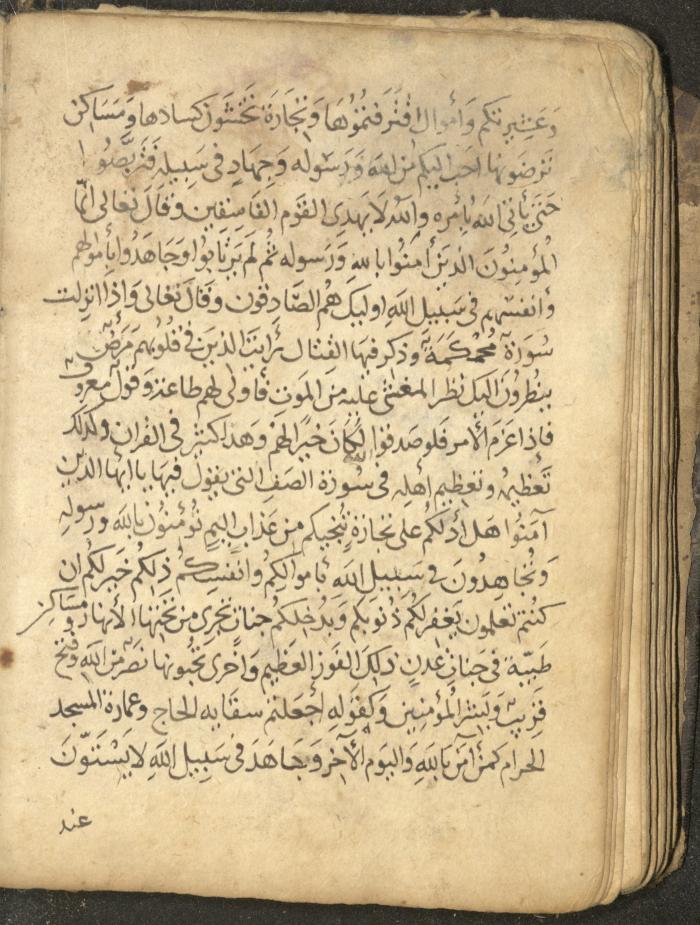 مخطوطة في السيرة النبوية، القرن التاسع عشر