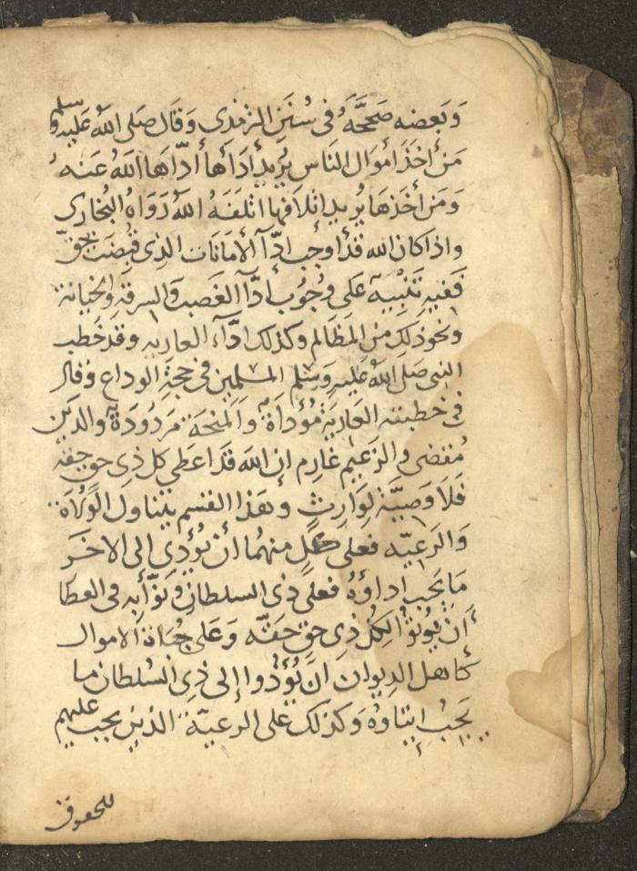 مخطوطة في السيرة النبوية، القرن التاسع عشر