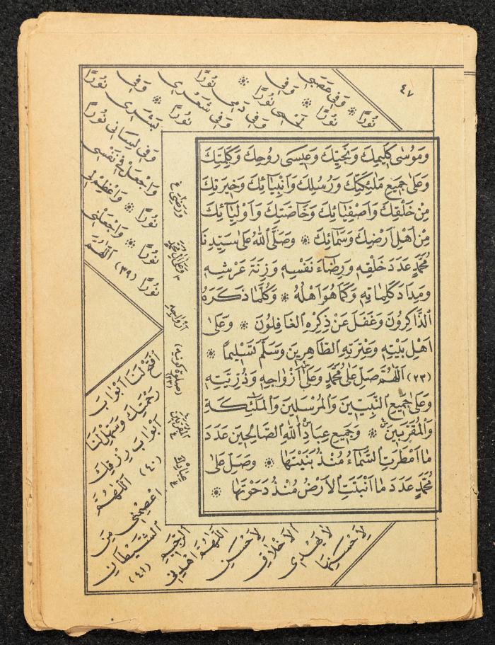 جزء من كتاب يشرح فضل الصلاة على النبي، عشرينيات القرن العشرين 
