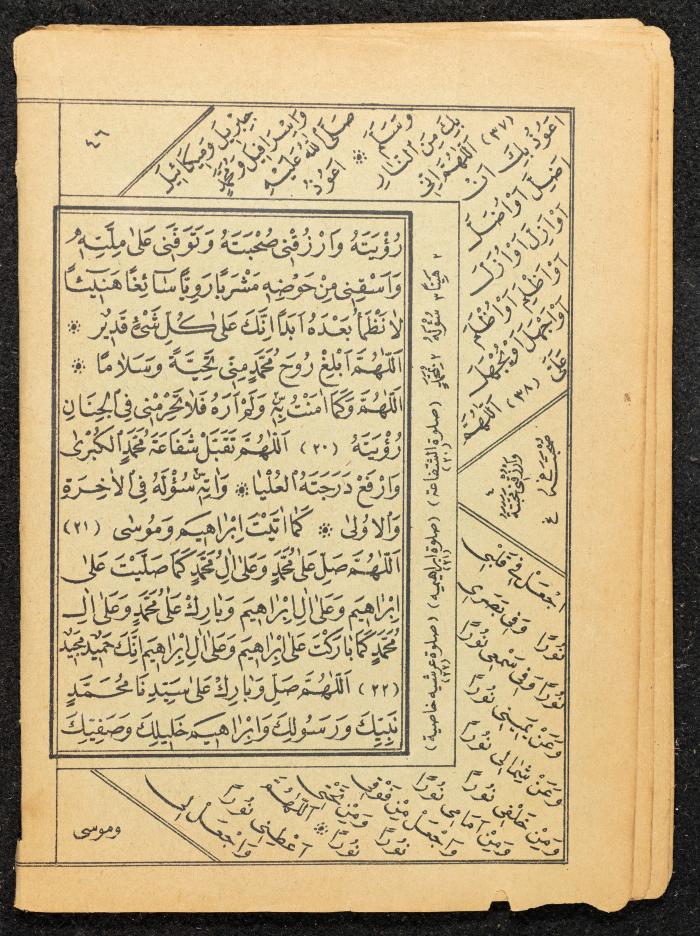 جزء من كتاب يشرح فضل الصلاة على النبي، عشرينيات القرن العشرين 