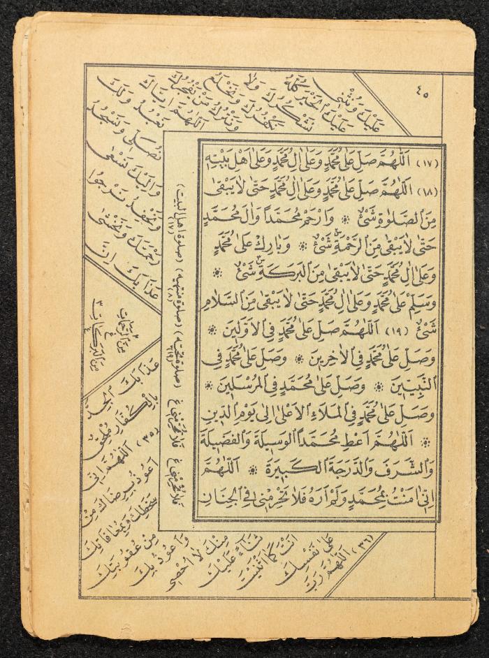 جزء من كتاب يشرح فضل الصلاة على النبي، عشرينيات القرن العشرين 
