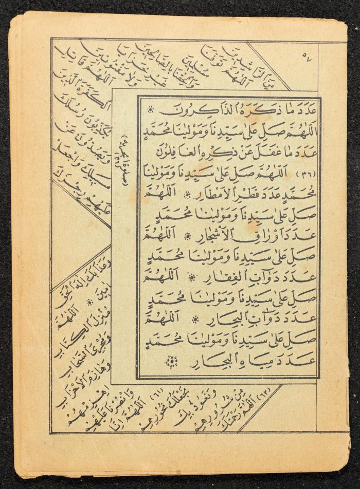 جزء من كتاب يشرح فضل الصلاة على النبي، عشرينيات القرن العشرين 