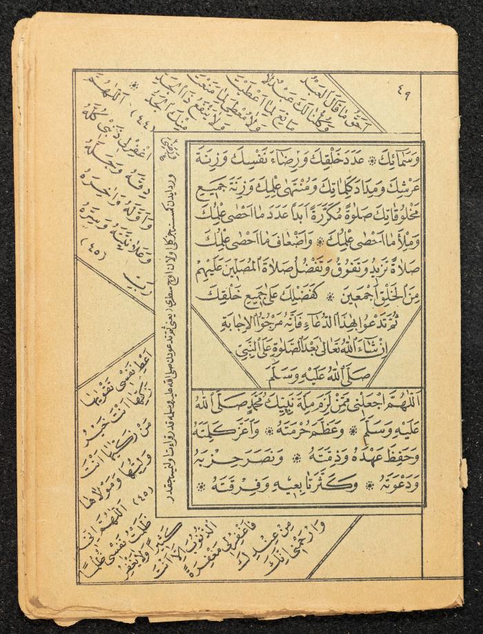 جزء من كتاب يشرح فضل الصلاة على النبي، عشرينيات القرن العشرين 