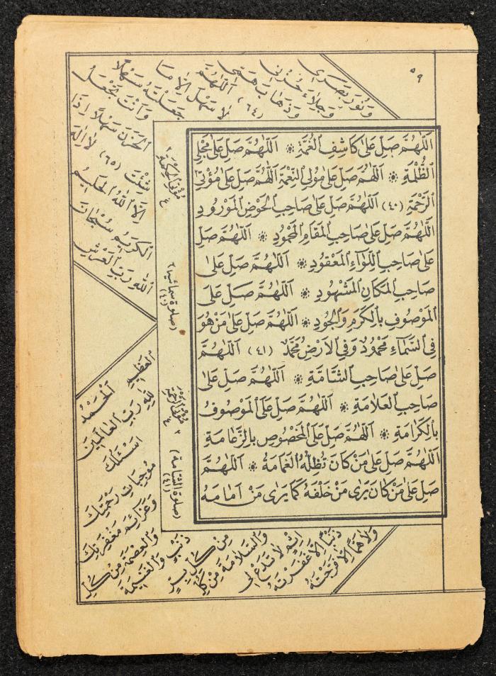 جزء من كتاب يشرح فضل الصلاة على النبي، عشرينيات القرن العشرين 