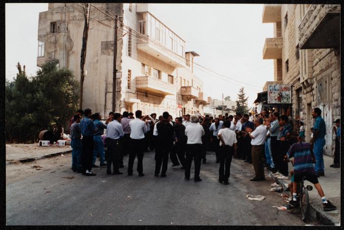 People at Issa Abdallah's Wedding, Birzeit, 1988