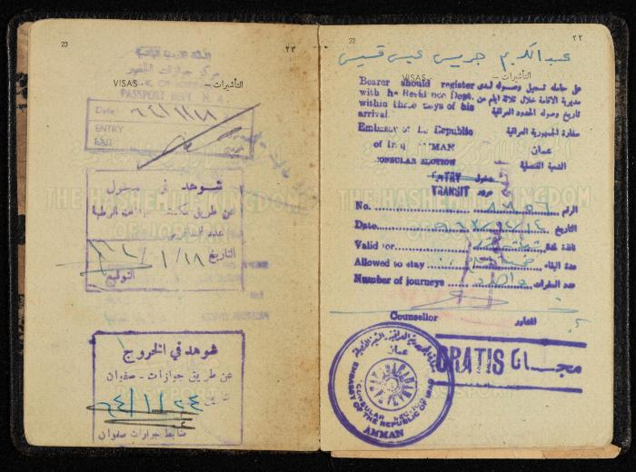  Abdel-Karim Jiries's Jordanian Passport 