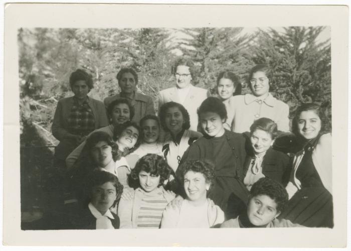 Ramallah Friends School Students with their Teachers, 1955