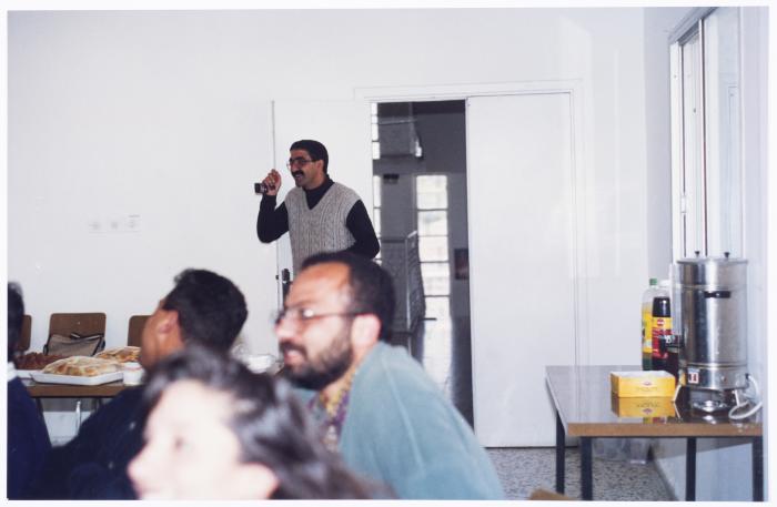 Members of el-Funoun Troupe at the Popular Art Center, al-Bireh, 1994