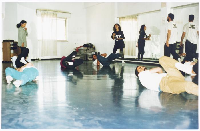 Members of el-Funoun Troupe During their Participation in a Dance Workshop, al-Bireh, 1994-95