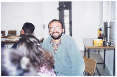 Members of el-Funoun Troupe at the Popular Art Center, al-Bireh, 1994