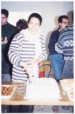 Members of el-Funoun Troupe at the Popular Art Center, al-Bireh, 1994