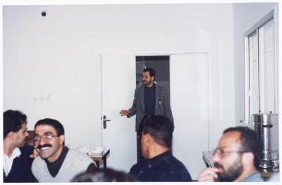 Members of el-Funoun Troupe at the Popular Art Center, al-Bireh, 1994