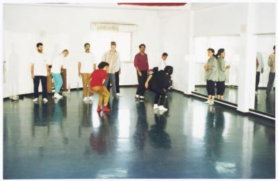 Members of el-Funoun Troupe During their Participation in a Dance Workshop, al-Bireh, 1994-1995