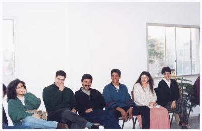 Members of el-Funoun Troupe at the Popular Art Center, al-Bireh, 1994