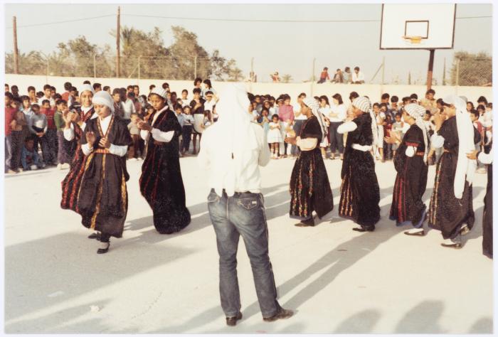 Students Performing Dabkeh with Members of el-Funoun Troupe, Jericho, 1980