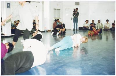 Members of el-Funoun Troupe during a Training, al-Bireh, 1994-1995