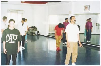 Members of el-Funoun Troupe During their Participation in a Dance Workshop, al-Bireh, 1994-1995