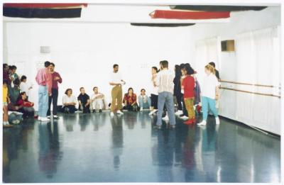 Members of el-Funoun Troupe During their Participation in a Dance Workshop, al-Bireh, 1994-95