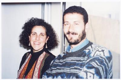 Members of el-Funoun Troupe at the Popular Art Center, al-Bireh, 1994