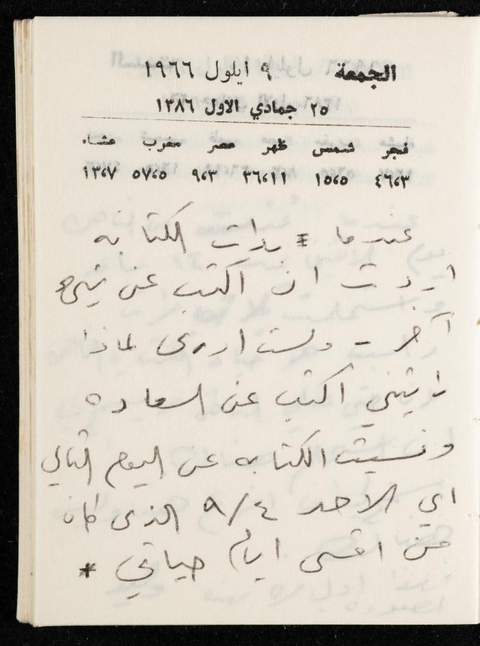 مفكرة لوليد الفاهوم، الناصرة،  1966