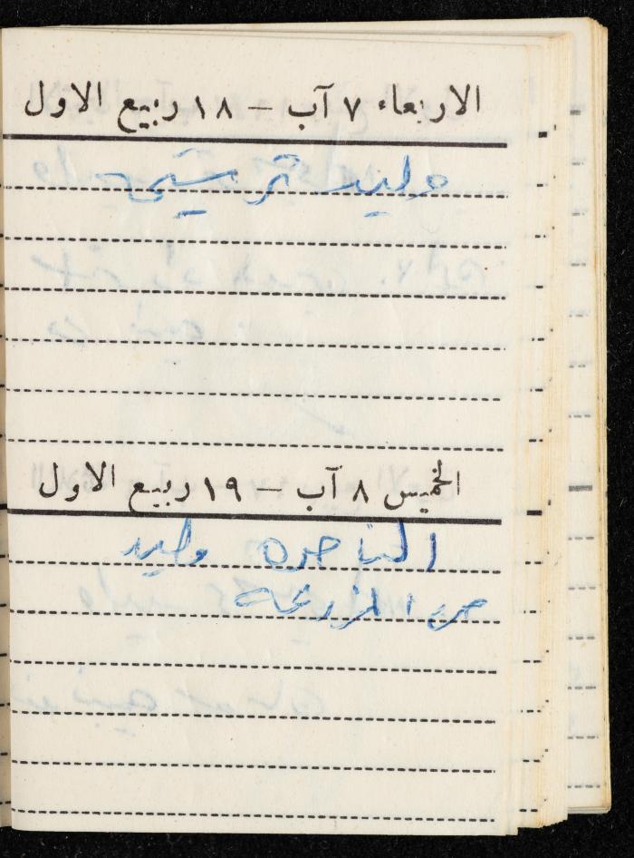 مفكرة وليد الفاهوم، الناصرة، 1963