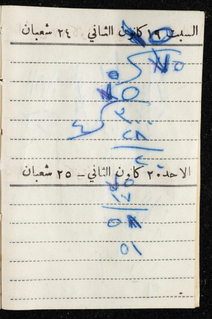 مفكرة وليد الفاهوم، الناصرة، 1963