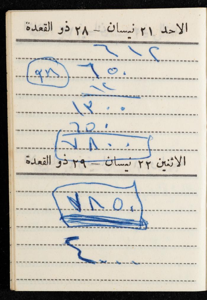مفكرة وليد الفاهوم، الناصرة، 1963