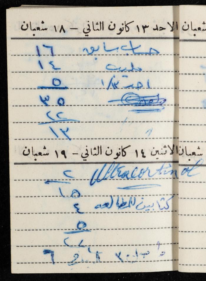 مفكرة وليد الفاهوم، الناصرة، 1963