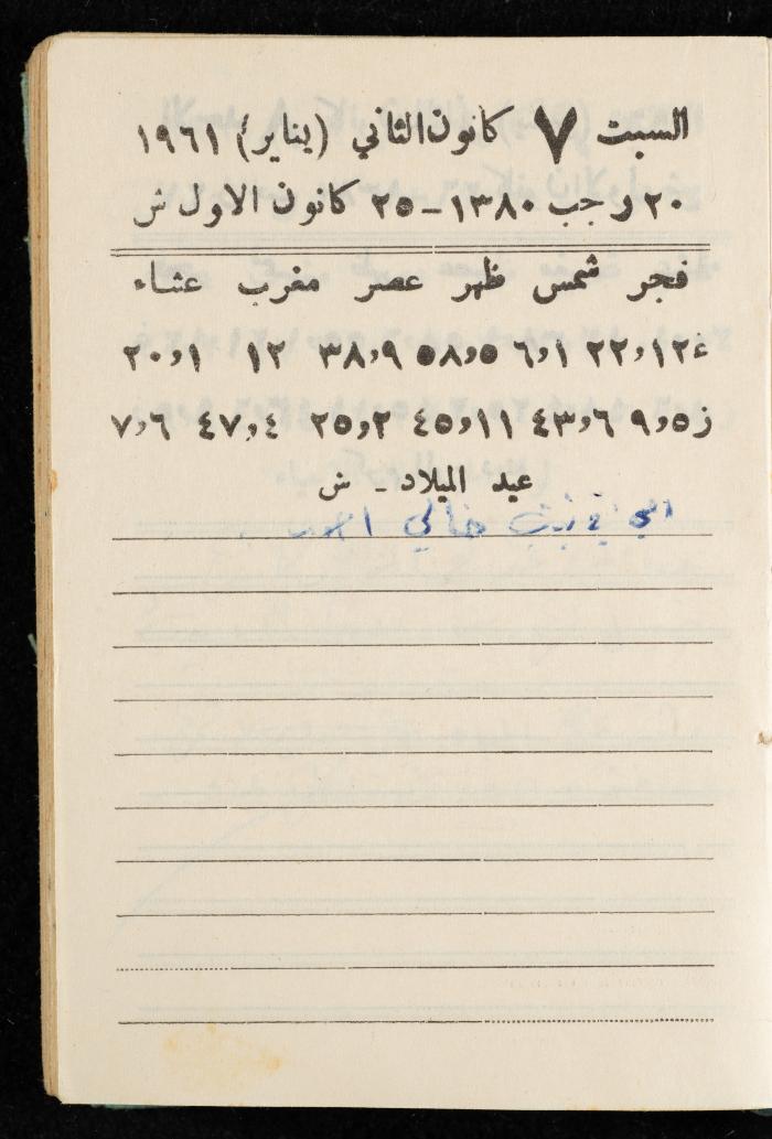 Walid Fahoum's Journal, Nazareth, 1961