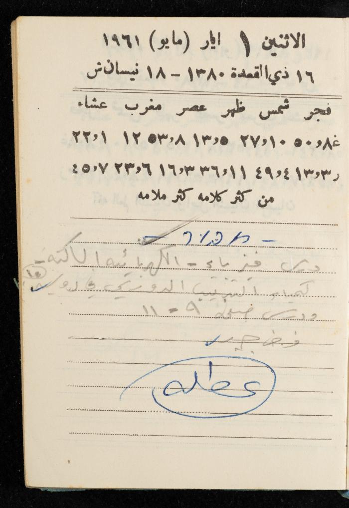 Walid Fahoum's Journal, Nazareth, 1961