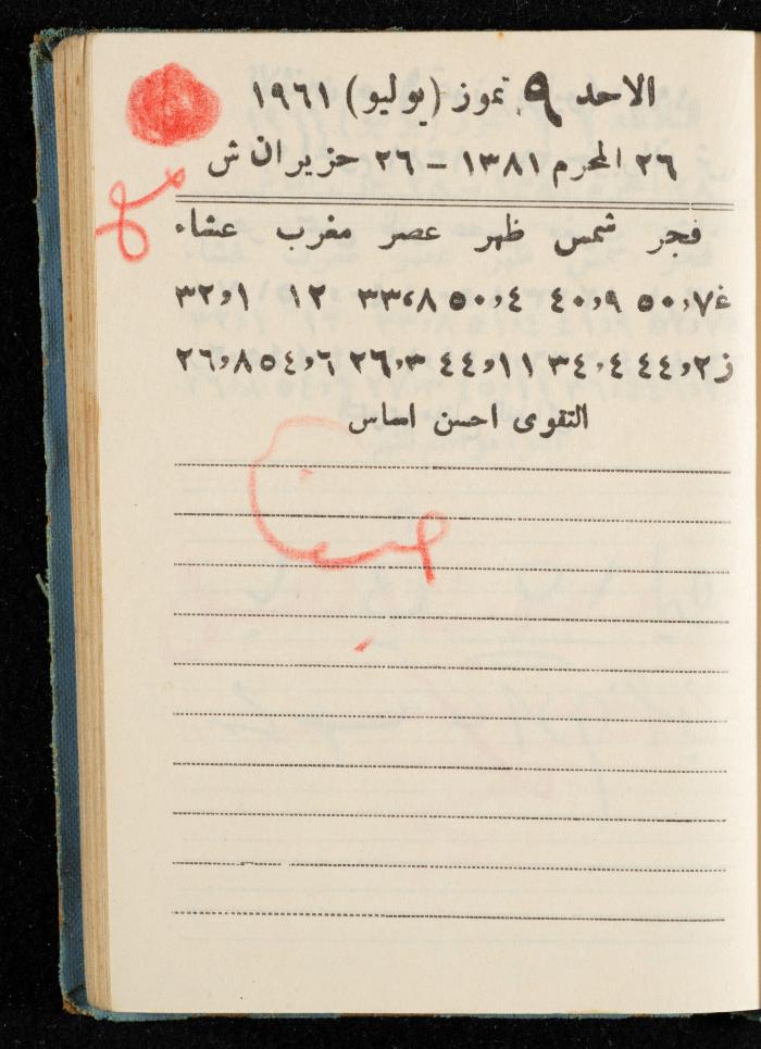 Walid Fahoum's Journal, Nazareth, 1961