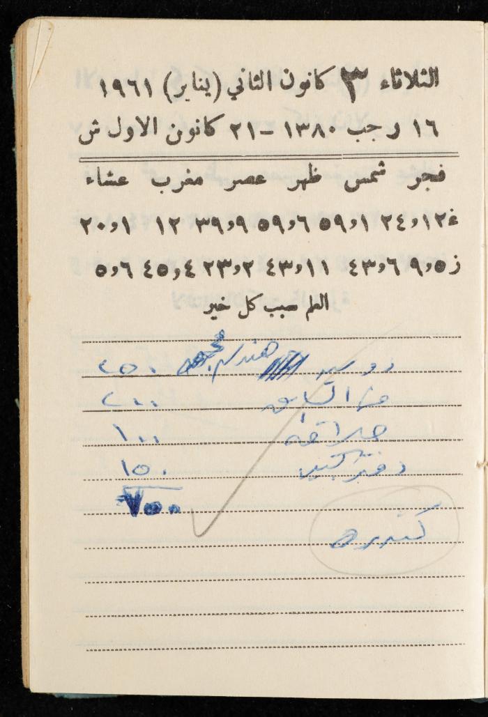 Walid Fahoum's Journal, Nazareth, 1961