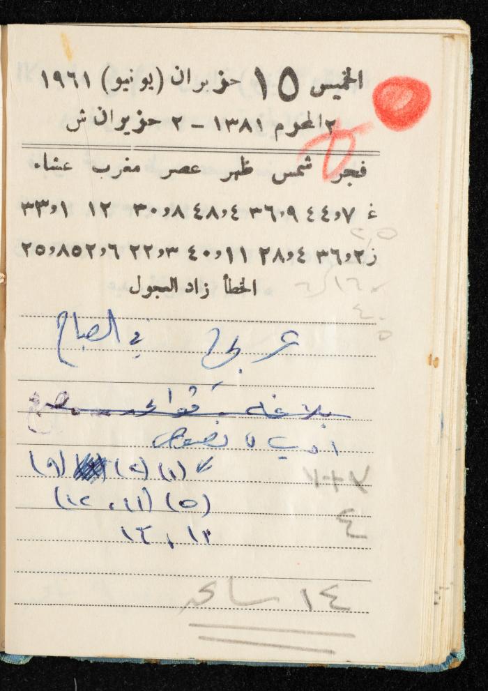 Walid Fahoum's Journal, Nazareth, 1961