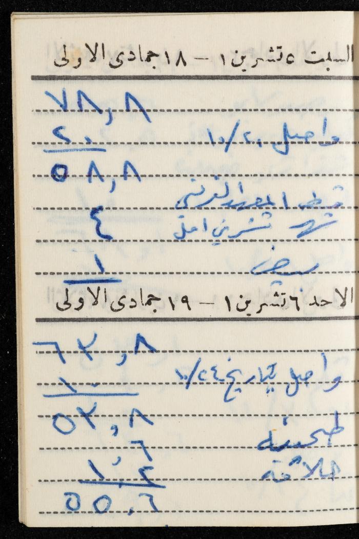 مفكرة وليد الفاهوم، الناصرة، 1963