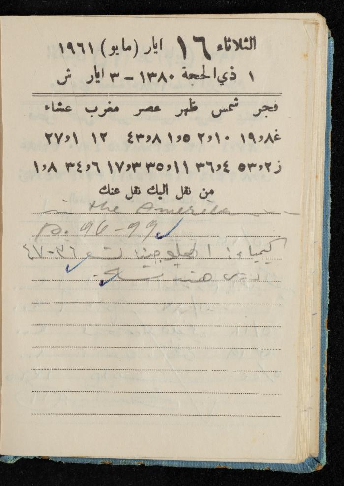 Walid Fahoum's Journal, Nazareth, 1961