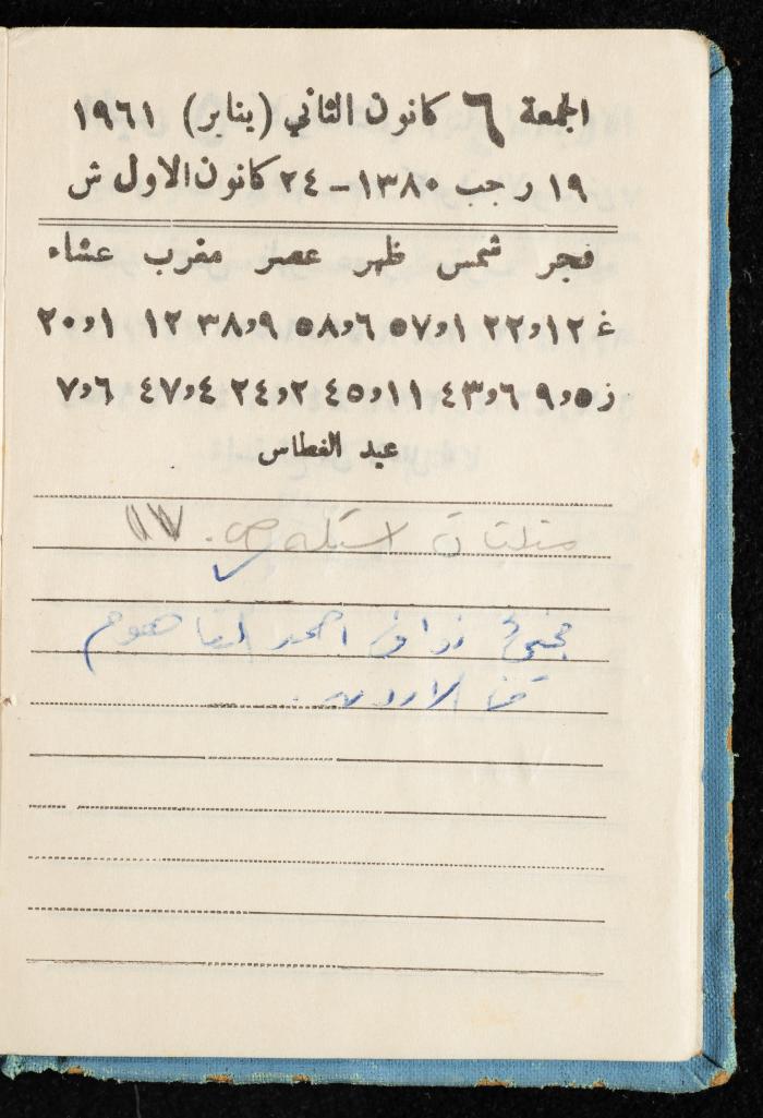 Walid Fahoum's Journal, Nazareth, 1961