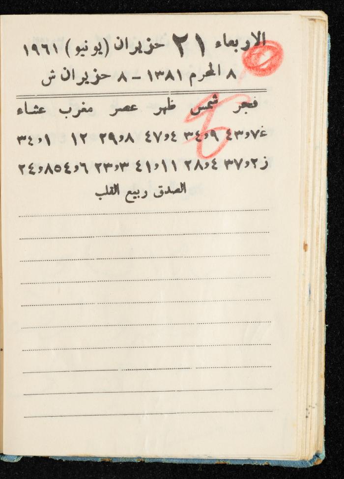Walid Fahoum's Journal, Nazareth, 1961