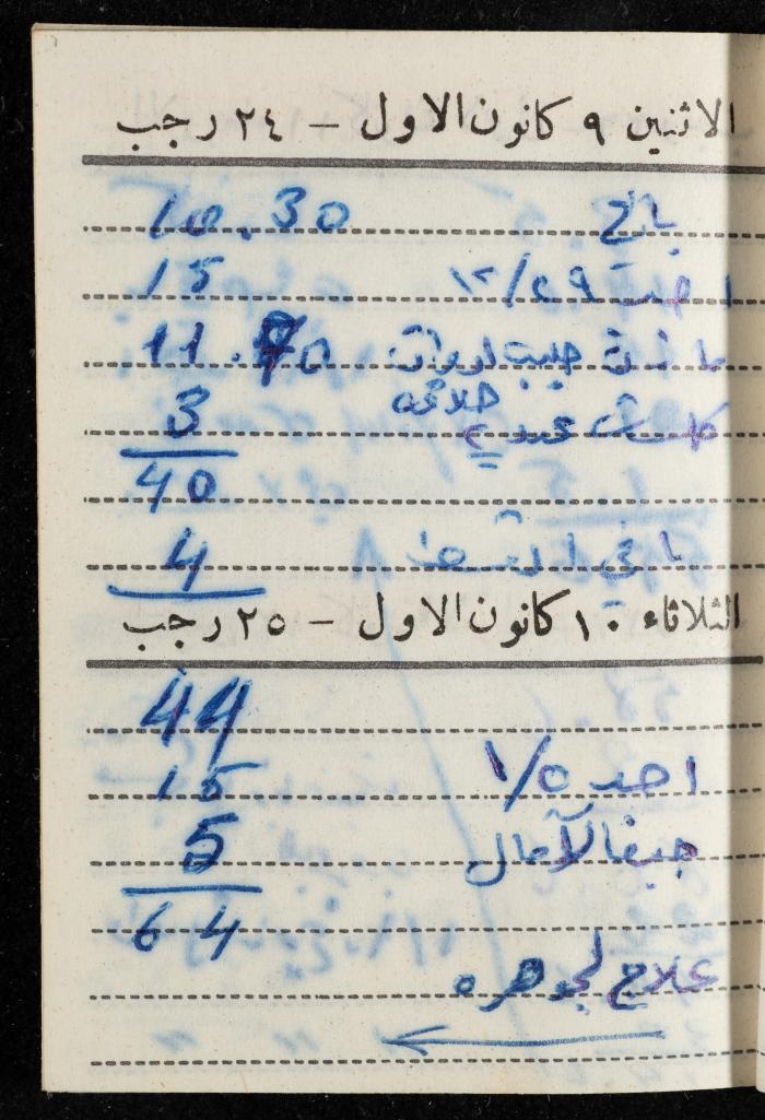 مفكرة وليد الفاهوم، الناصرة، 1963