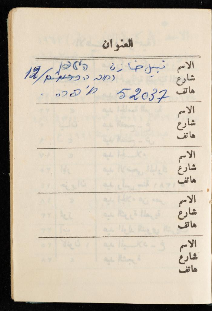 Walid Fahoum's Journal, Nazareth, 1961