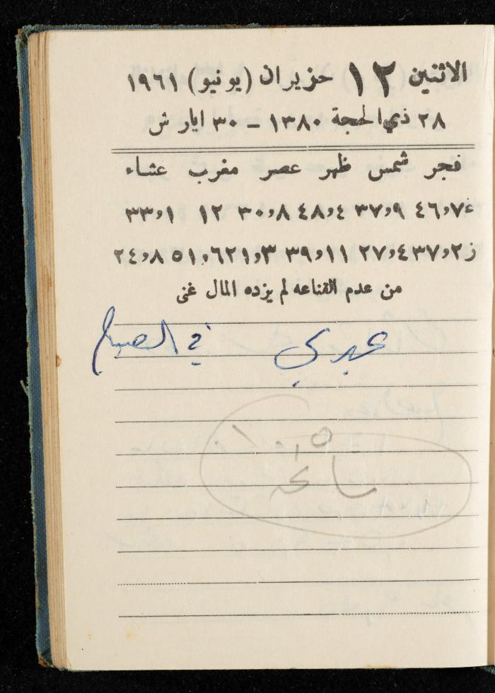 Walid Fahoum's Journal, Nazareth, 1961