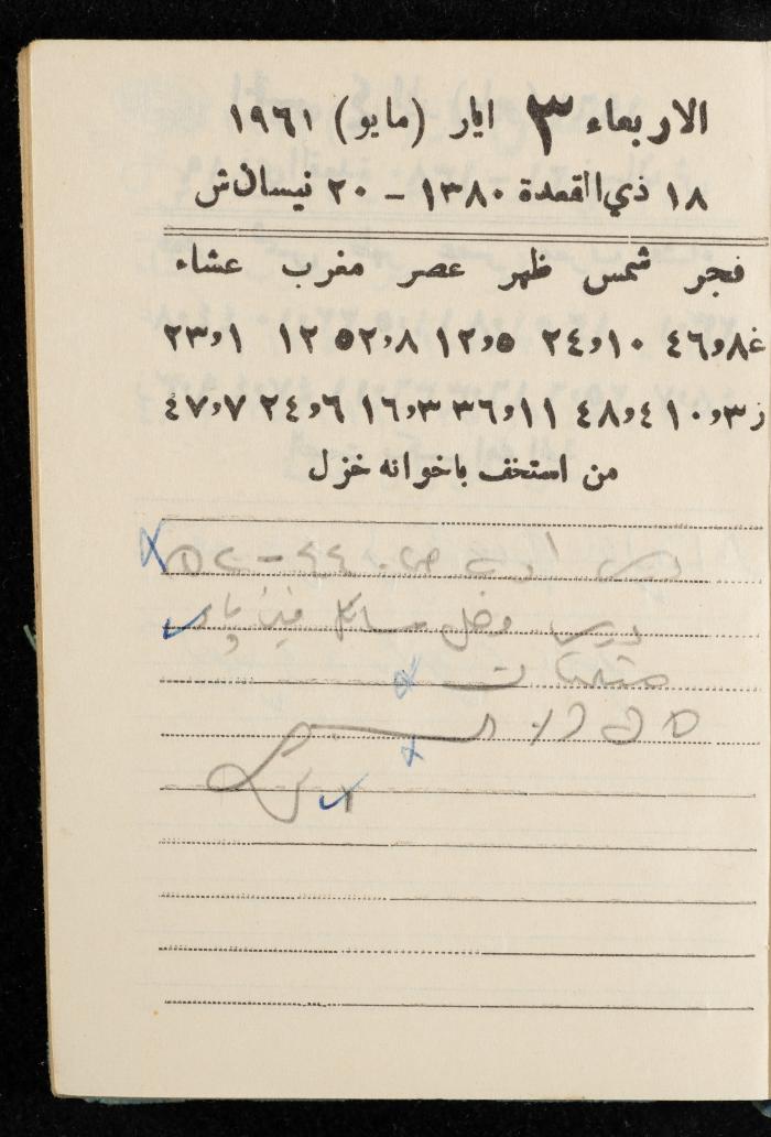 Walid Fahoum's Journal, Nazareth, 1961