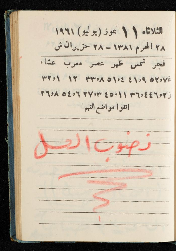 Walid Fahoum's Journal, Nazareth, 1961