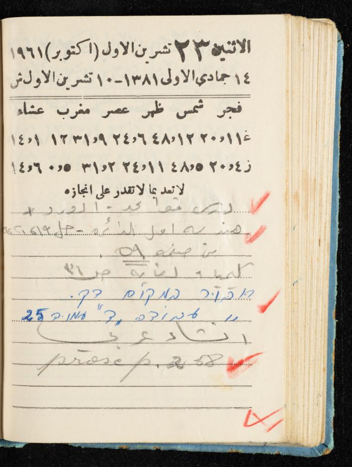 Walid Fahoum's Journal, Nazareth, 1961