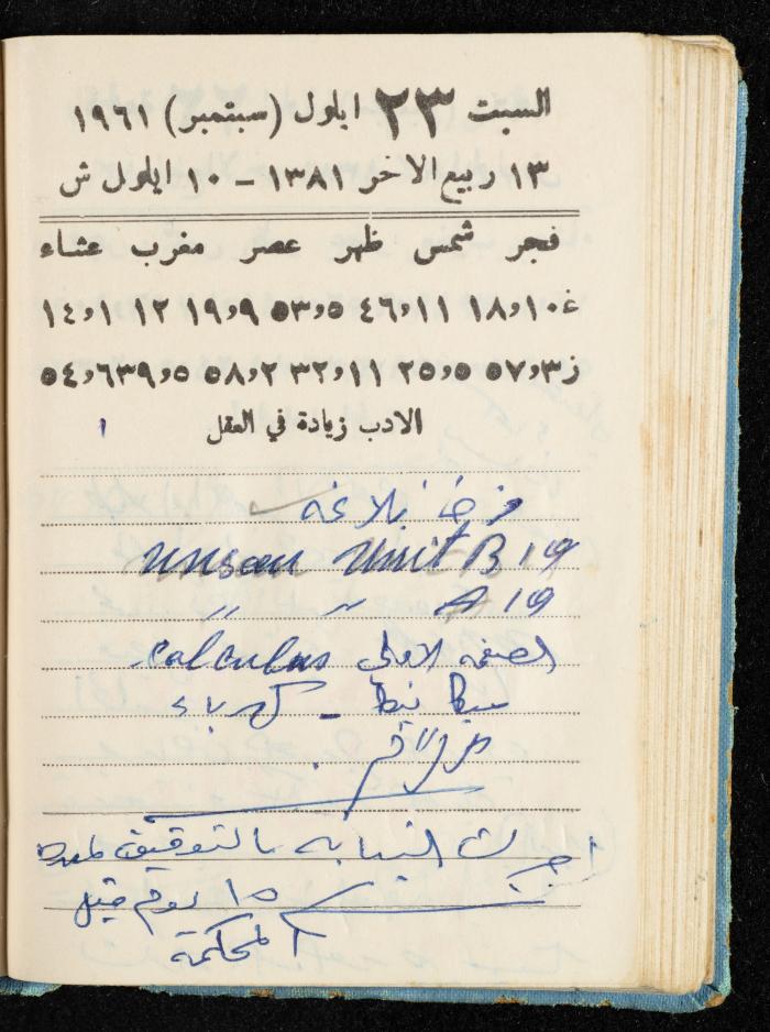 Walid Fahoum's Journal, Nazareth, 1961